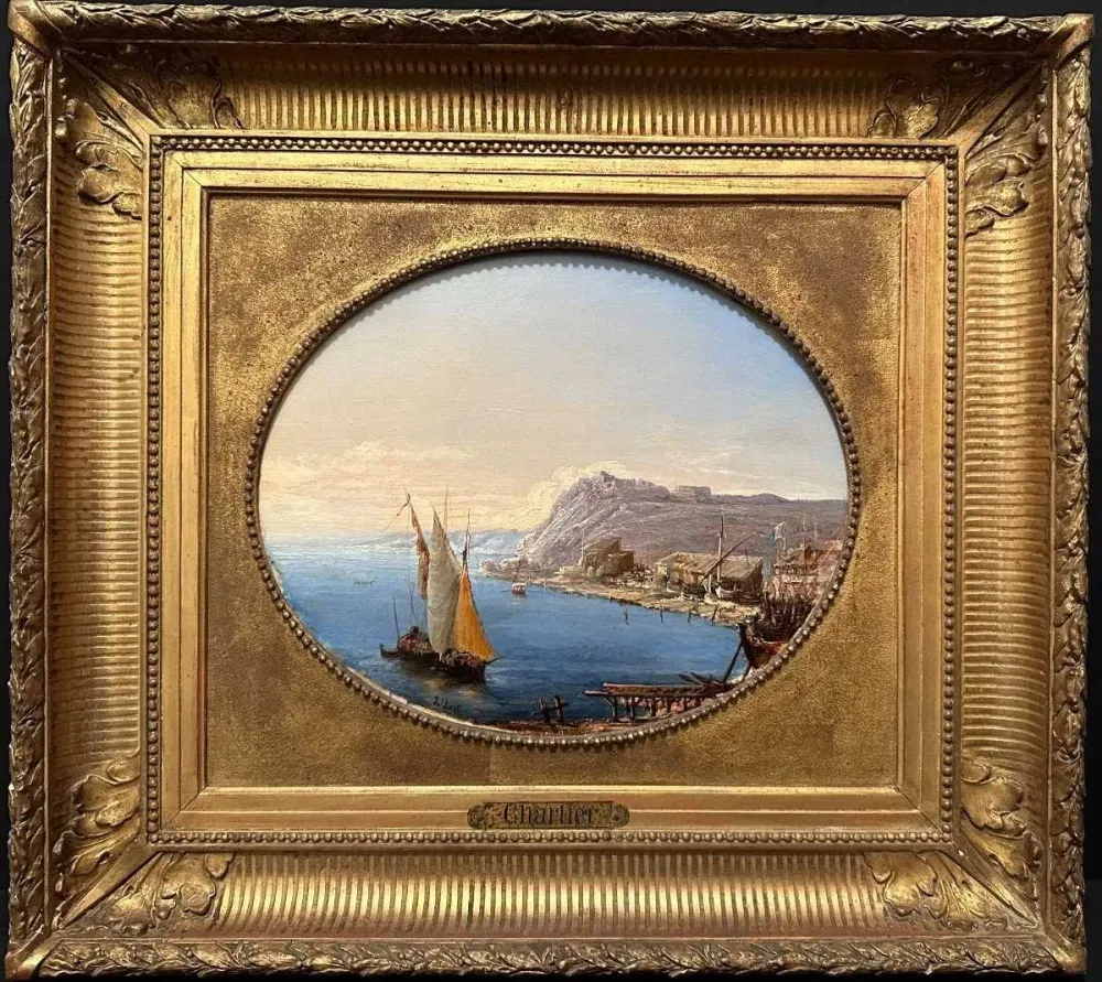 Tableau : Le port de Marseille au Catalan XIXème