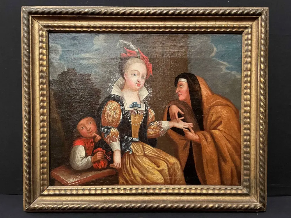 Tableau : La diseuse de bonne aventure XVIIIème